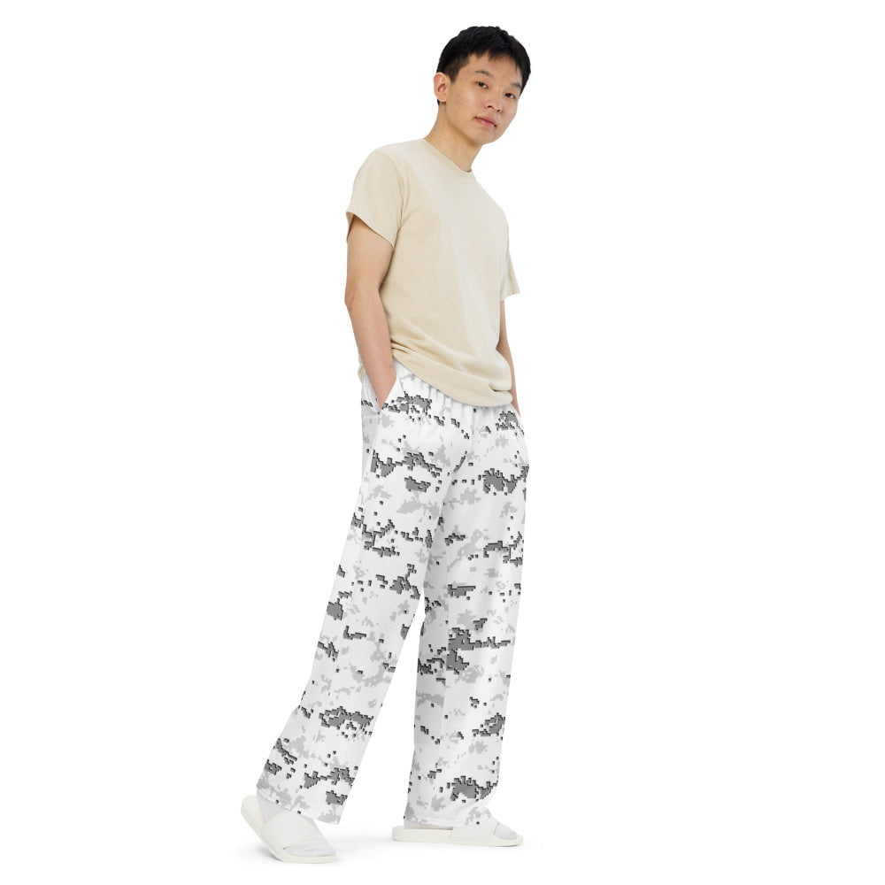 American MARPAT Snow CAMO unisex wide-leg pants - Unisex Wide-Leg Pants