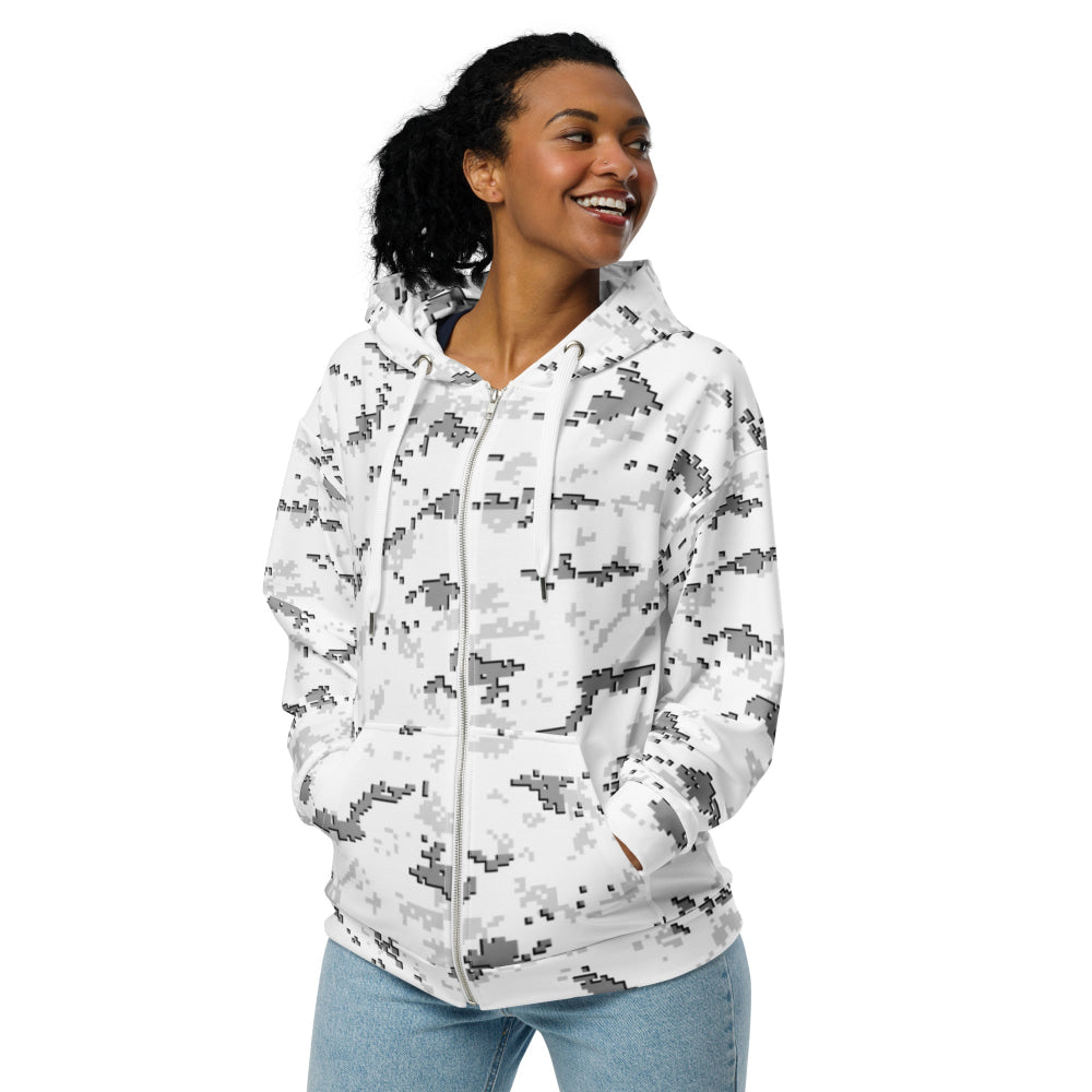 American MARPAT Snow CAMO Unisex zip hoodie - Zip Hoodie