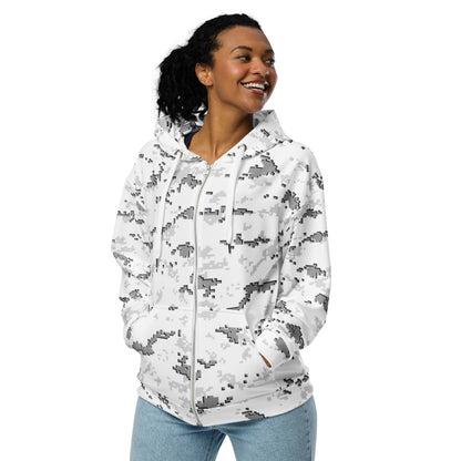 American MARPAT Snow CAMO Unisex zip hoodie - Zip Hoodie