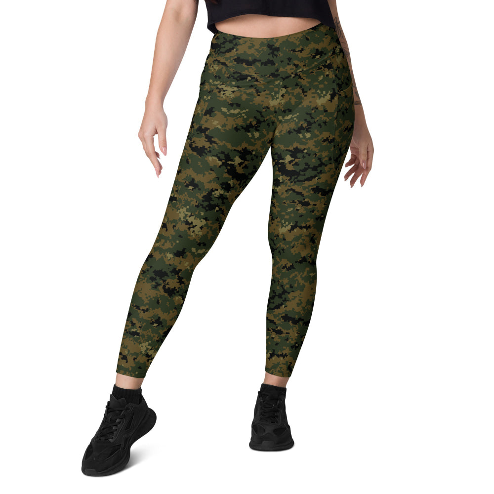 American MARPAT Woodland CAMO Leggings with pockets - Womens With Pockets