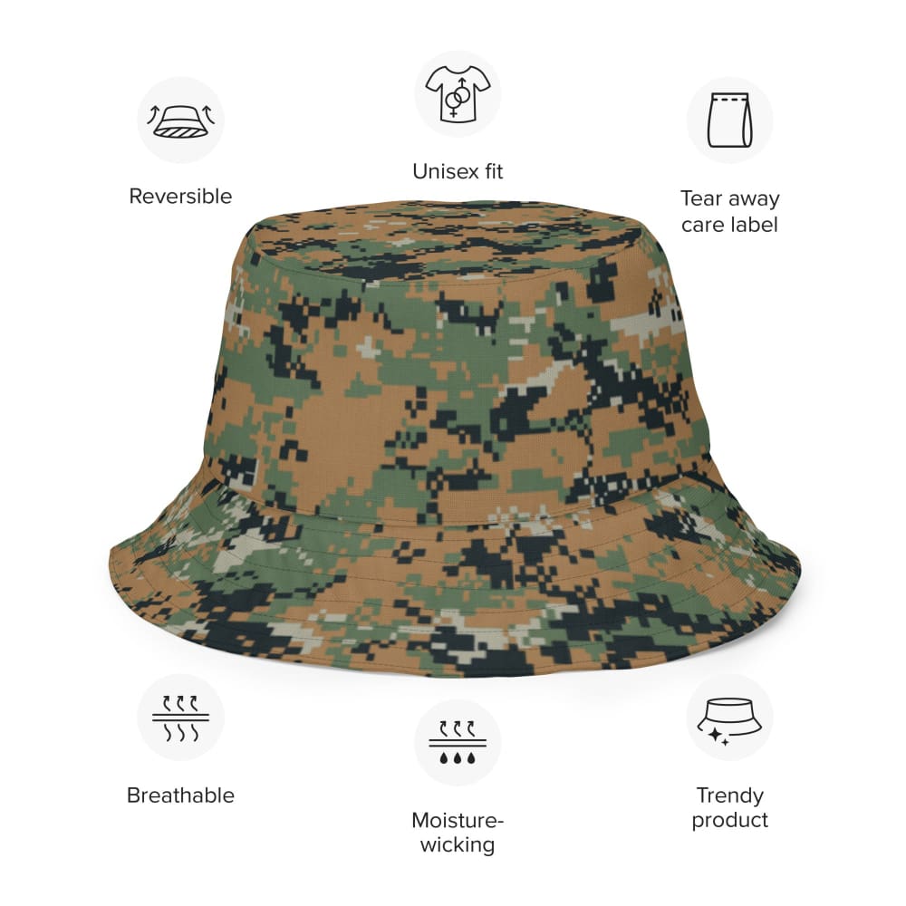 American MARPAT Woodland CAMO Reversible bucket hat