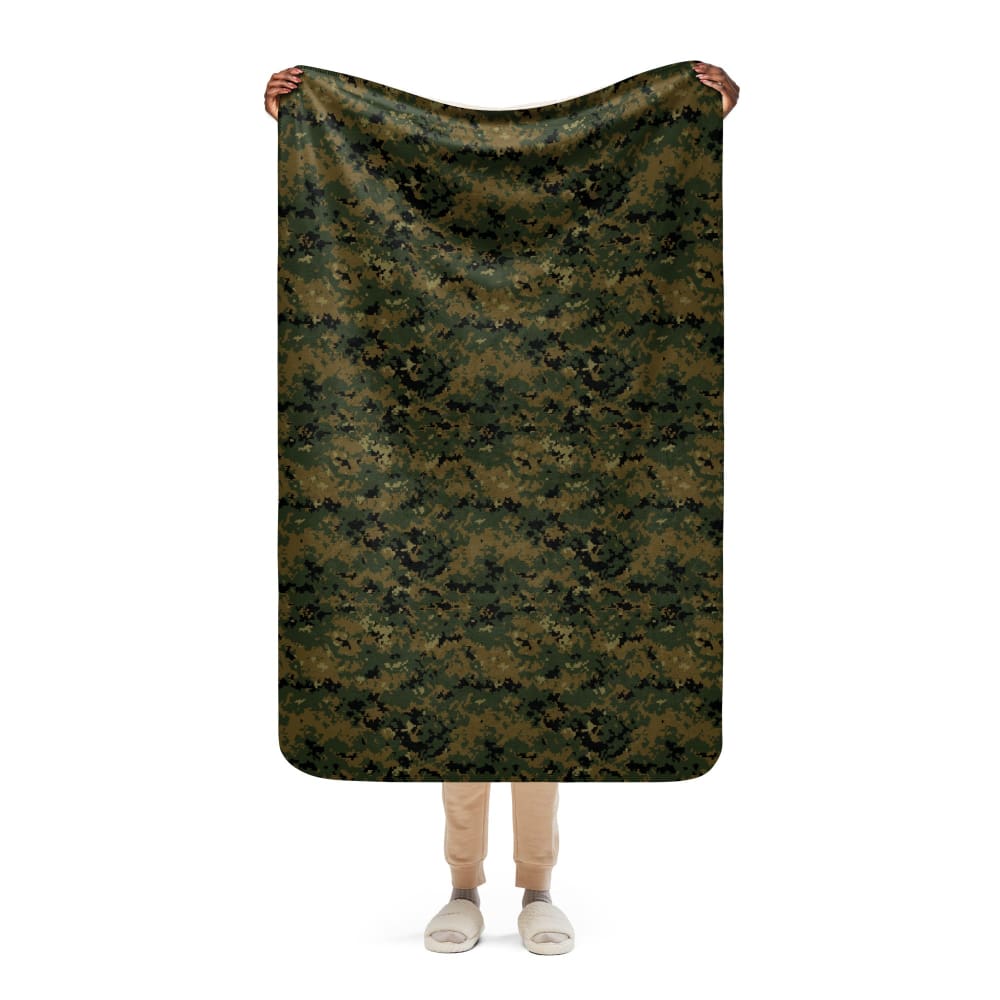 American MARPAT Woodland CAMO Sherpa blanket - 37″×57″ - Sherpa Blanket