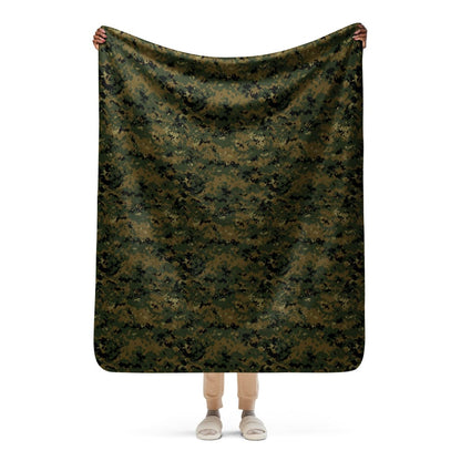 American MARPAT Woodland CAMO Sherpa blanket - 50″×60″ - Sherpa Blanket