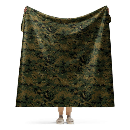 American MARPAT Woodland CAMO Sherpa blanket - 60″×80″ - Sherpa Blanket
