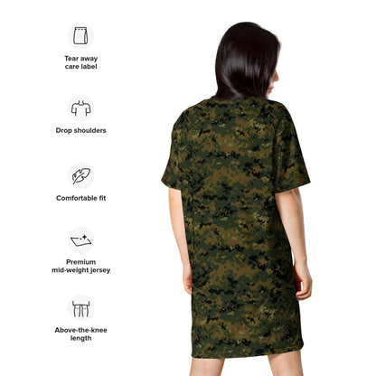 American MARPAT Woodland CAMO T-shirt dress - Womens T-Shirt Dress