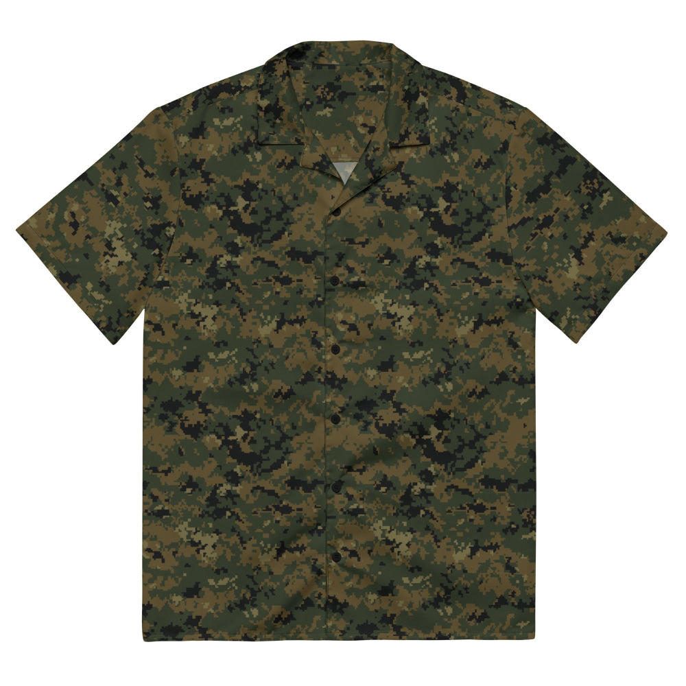 American MARPAT Woodland CAMO Unisex button shirt - 2XS - Button Shirt