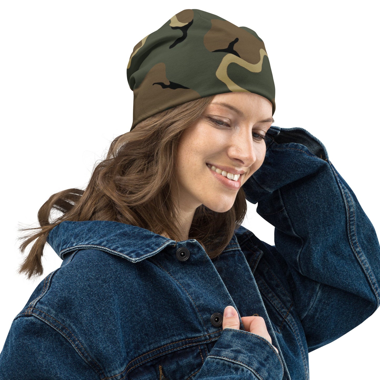 American MERDC Vehicle Woodland CAMO Beanie - Beanies