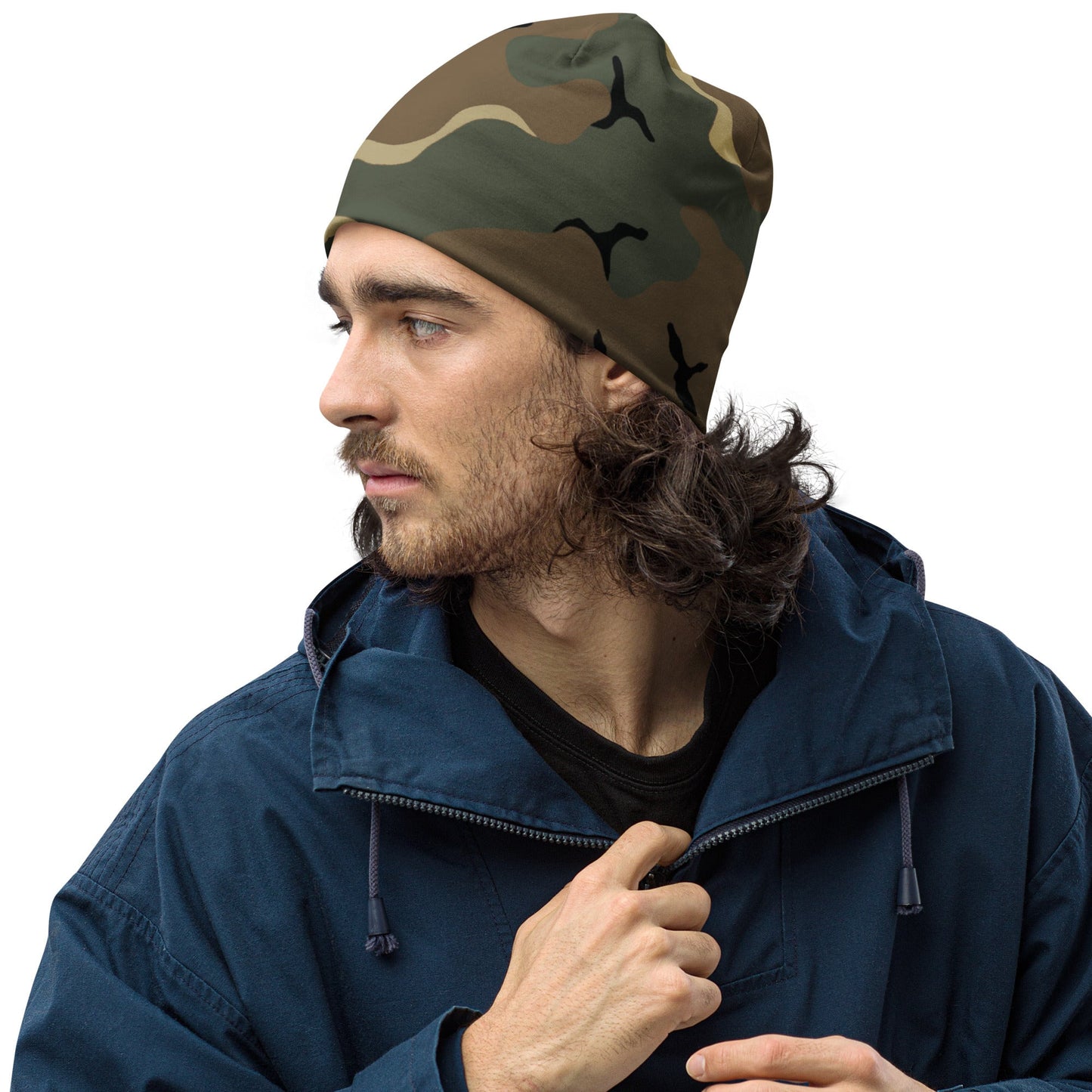 American MERDC Vehicle Woodland CAMO Beanie - S - Beanies