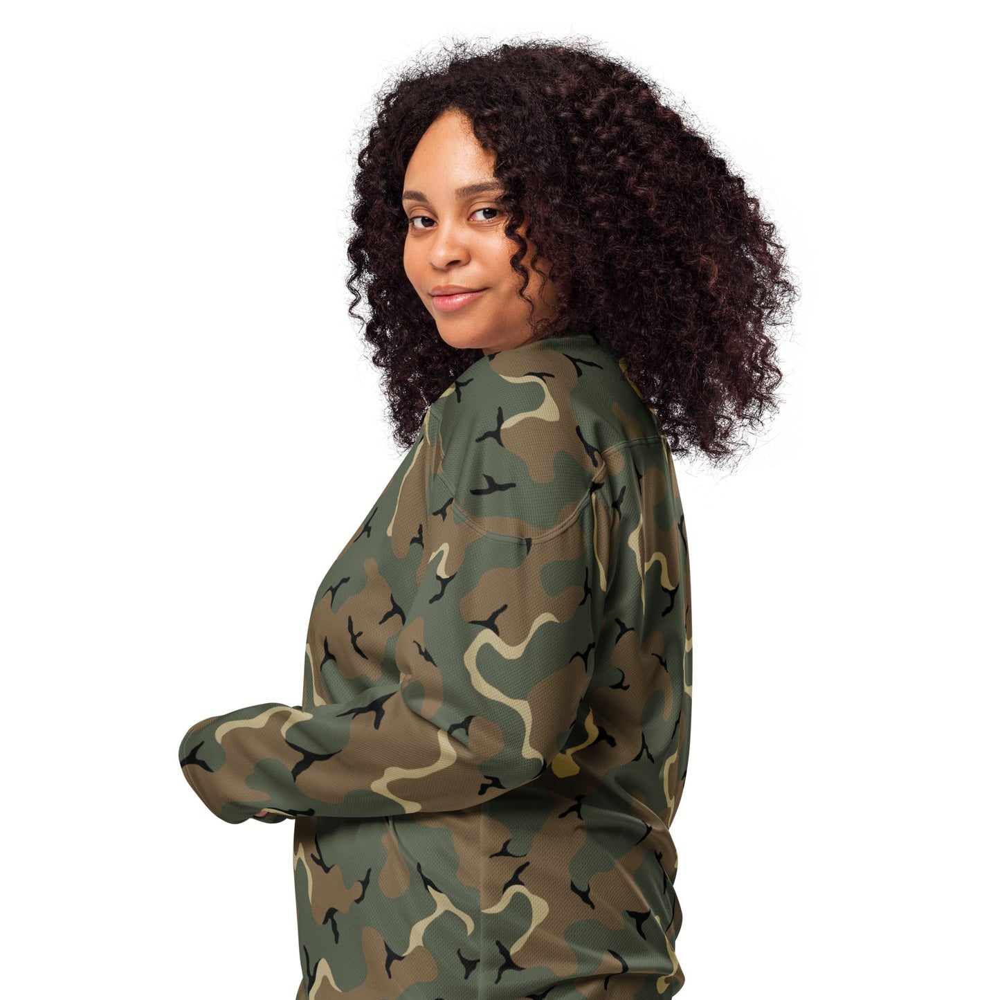 American MERDC Vehicle Woodland CAMO hockey fan jersey - Hockey Jerseys