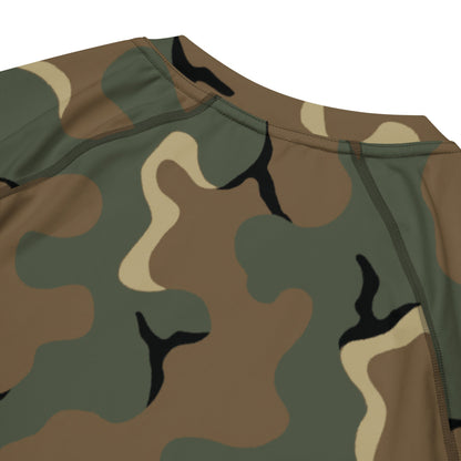 American MERDC Vehicle Woodland CAMO Mens Short-Sleeve Rash Guard - Short-sleeve Guards