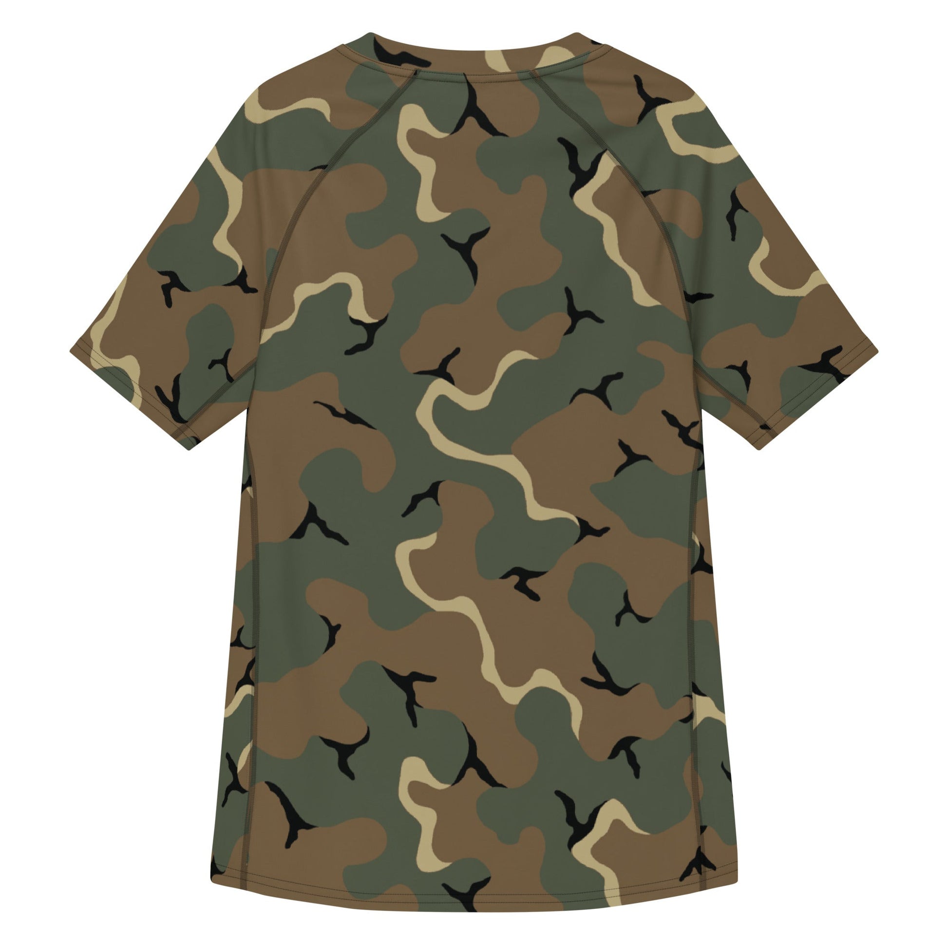 American MERDC Vehicle Woodland CAMO Mens Short-Sleeve Rash Guard - Short-sleeve Guards