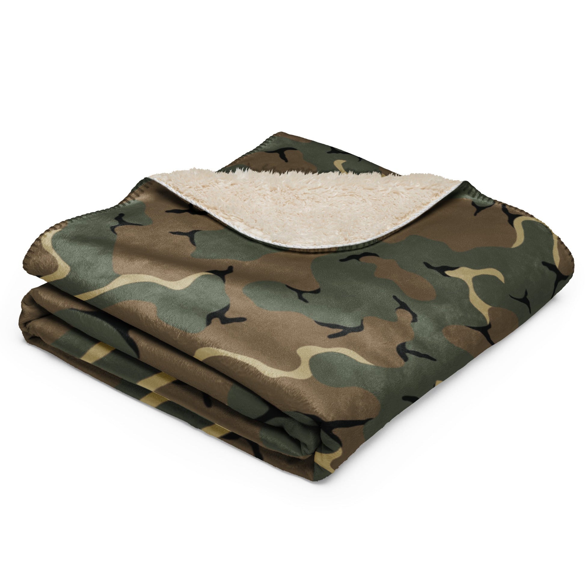 American MERDC Vehicle Woodland CAMO Sherpa blanket - Blankets