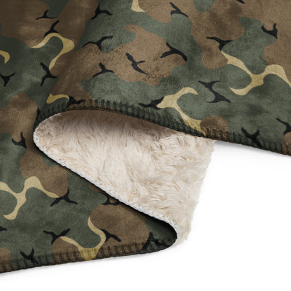 American MERDC Vehicle Woodland CAMO Sherpa blanket - Blankets