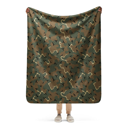 American MERDC Vehicle Woodland CAMO Sherpa blanket - 50″×60″ - Blankets