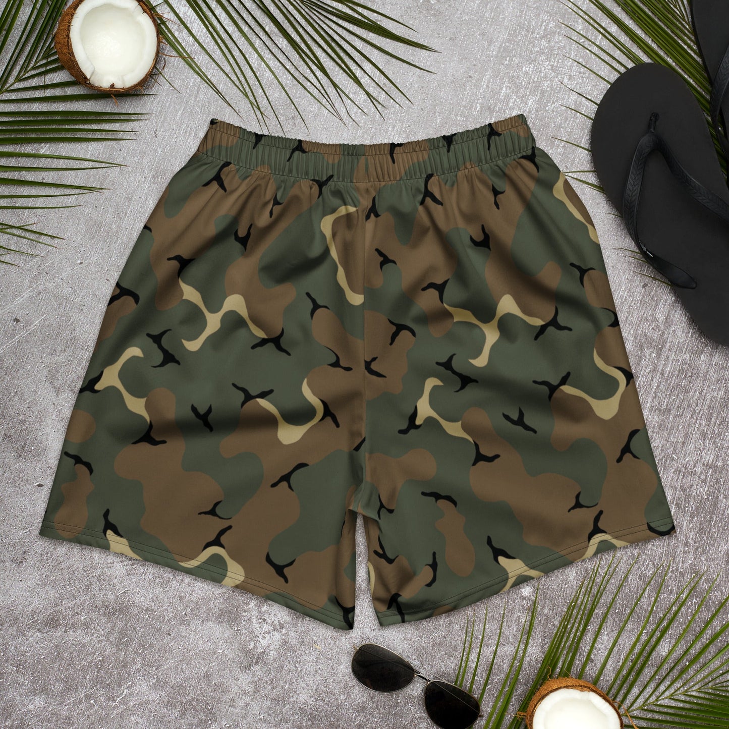 American MERDC Vehicle Woodland CAMO Unisex Athletic Long Shorts