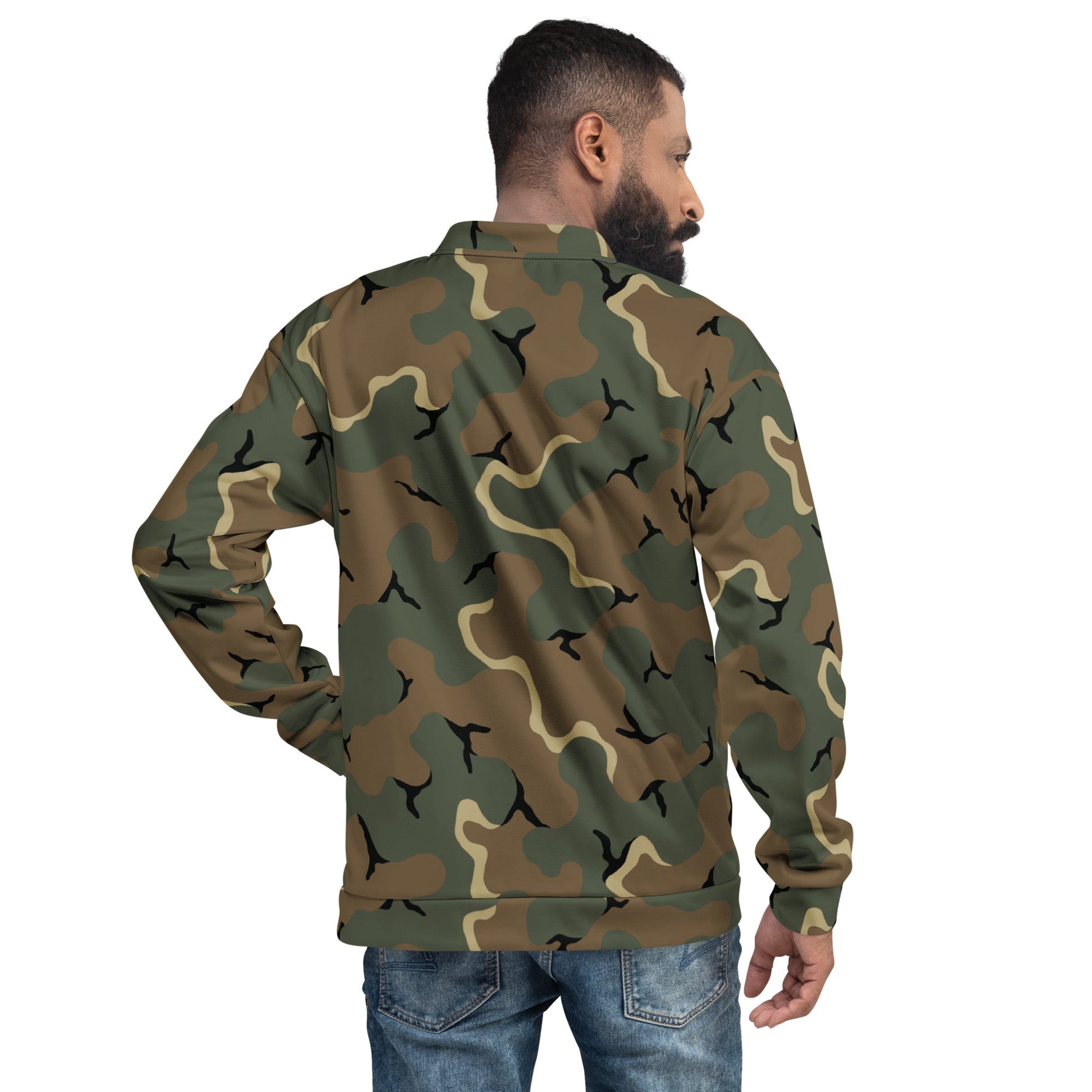 American MERDC Vehicle Woodland CAMO Unisex Bomber Jacket - Jackets
