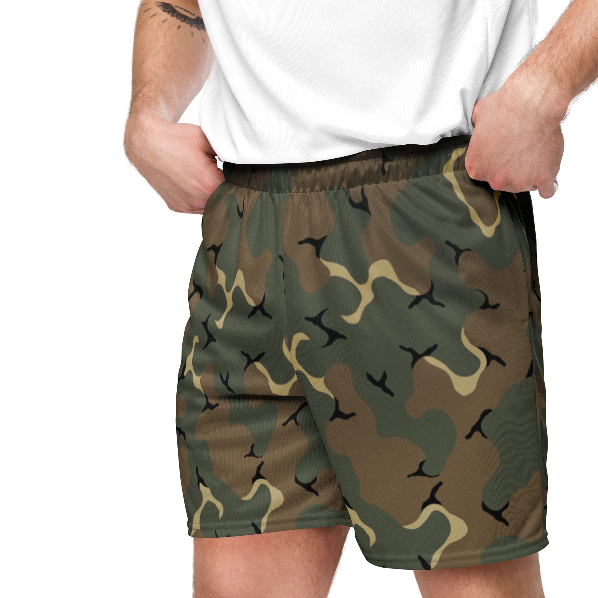 American MERDC Vehicle Woodland CAMO Unisex mesh shorts - Mesh Shorts