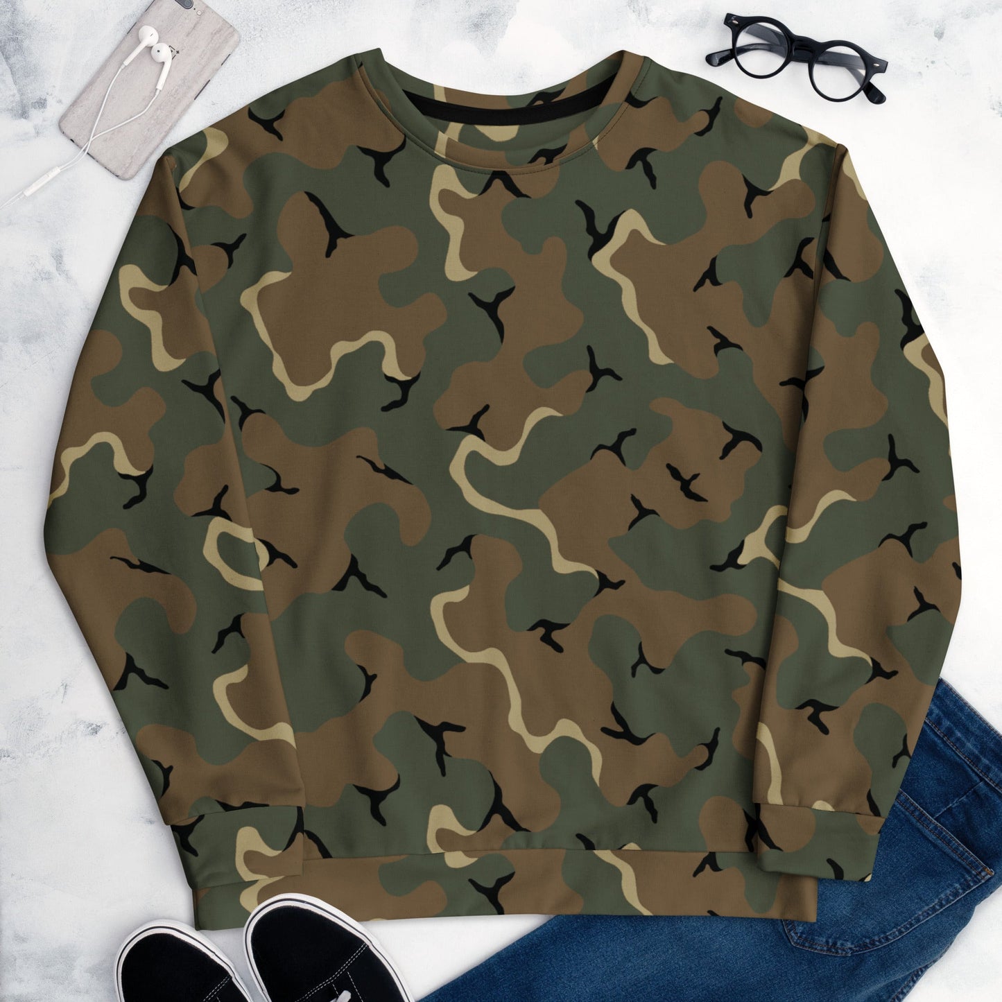 American MERDC Vehicle Woodland CAMO Unisex Sweatshirt - Sweatshirts