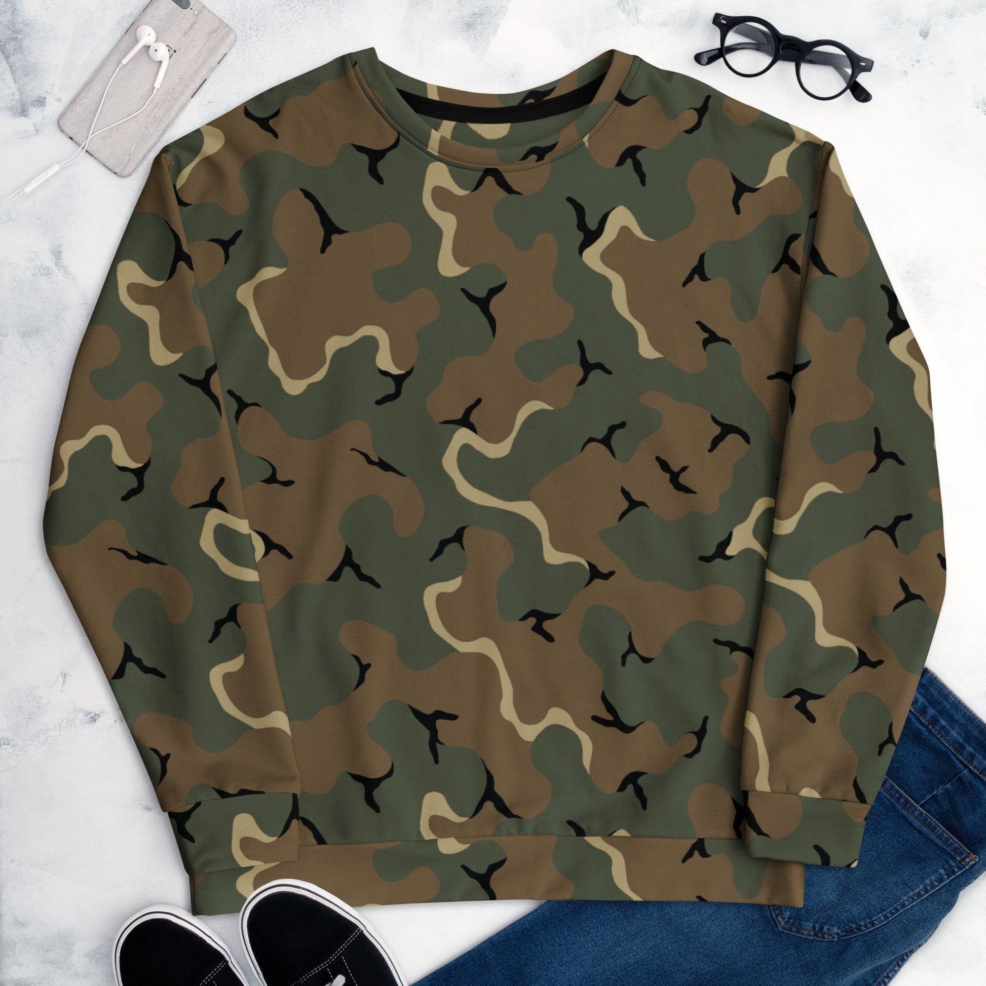 American MERDC Vehicle Woodland CAMO Unisex Sweatshirt - Sweatshirts