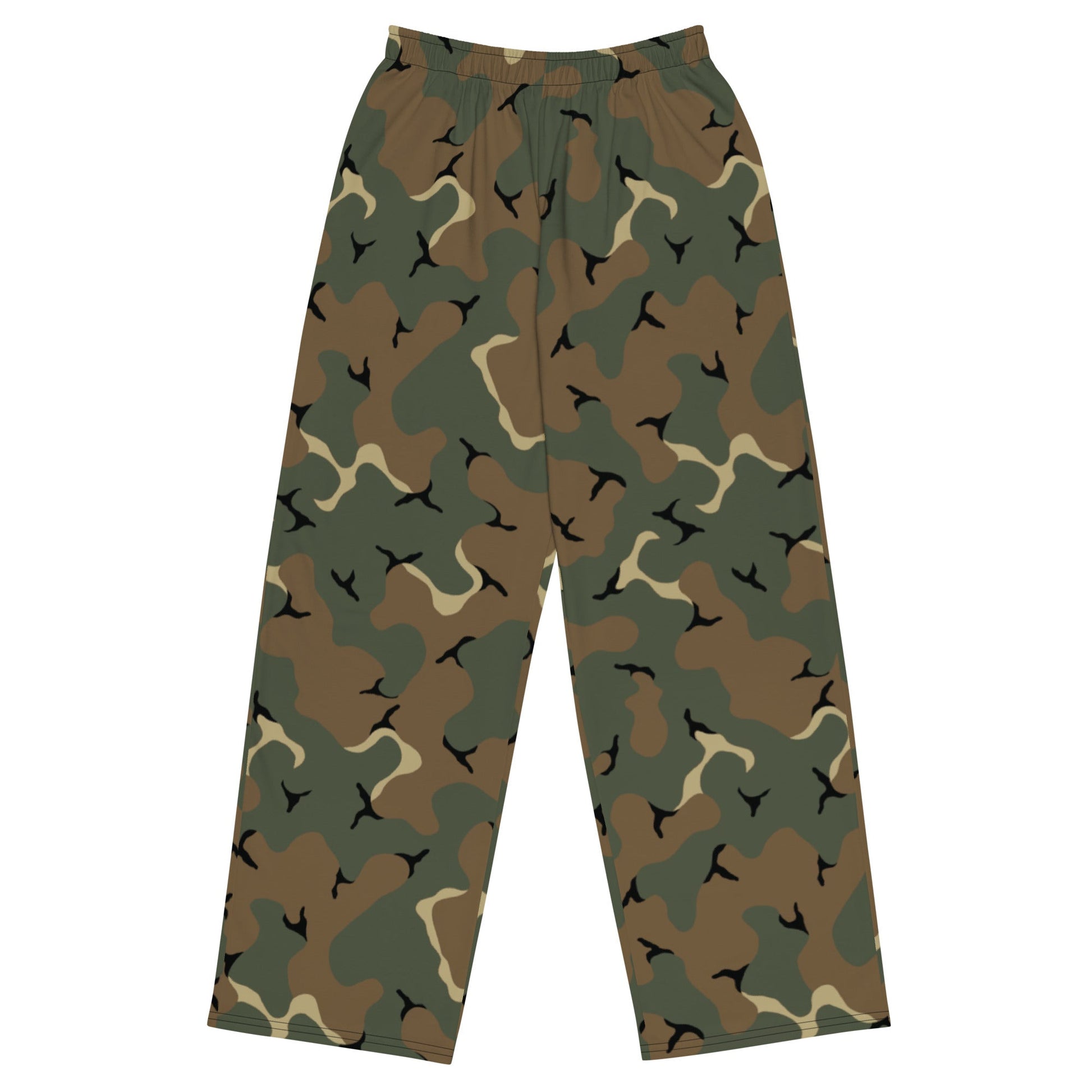 American MERDC Vehicle Woodland CAMO unisex wide-leg pants - 2XS - Wide-leg Pants
