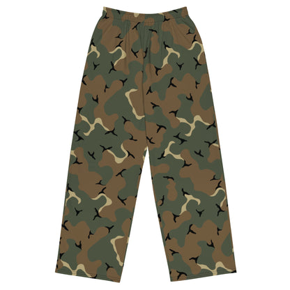 American MERDC Vehicle Woodland CAMO unisex wide-leg pants - 2XS - Wide-leg Pants