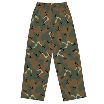 American MERDC Vehicle Woodland CAMO unisex wide-leg pants - Wide-leg Pants
