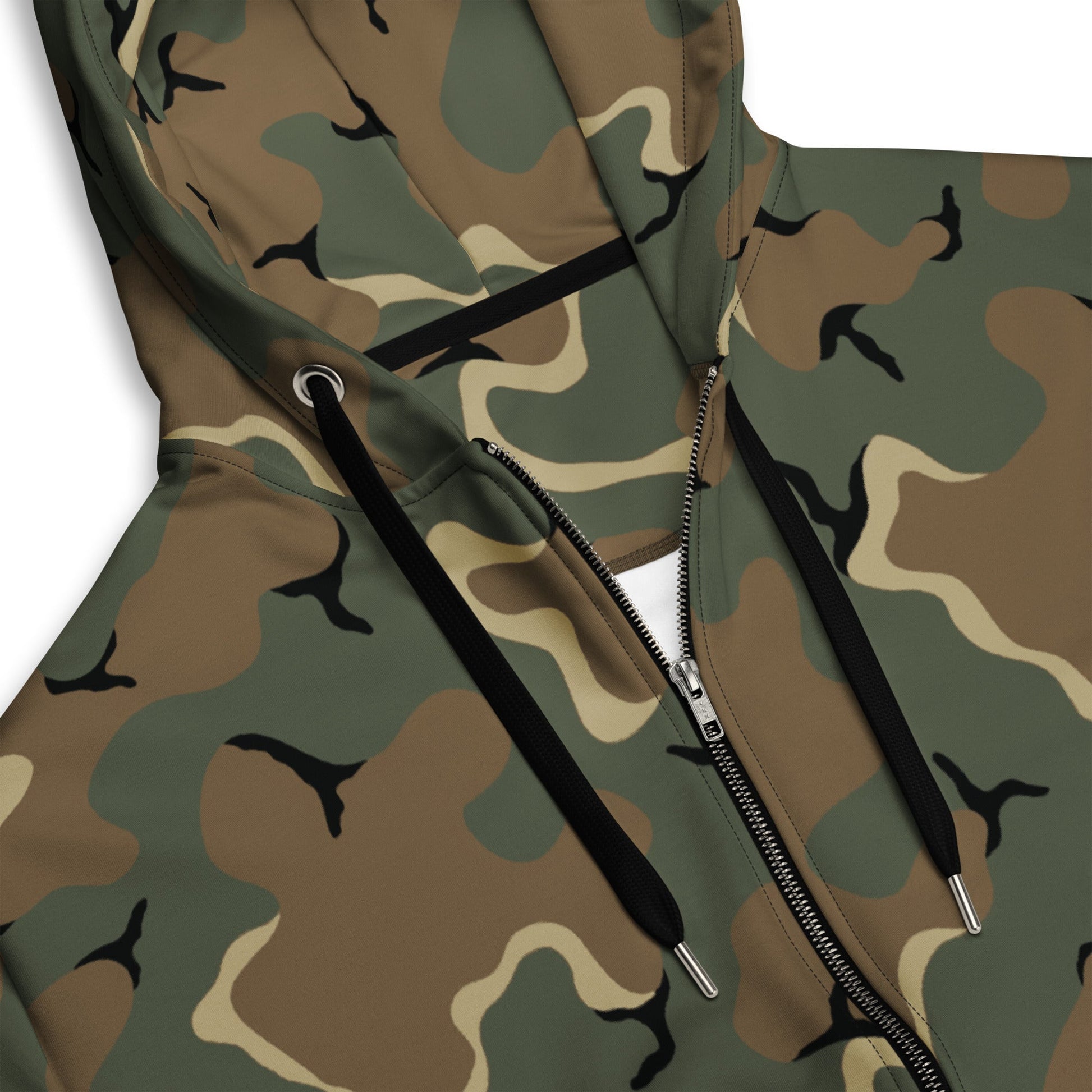 American MERDC Vehicle Woodland CAMO Unisex Zip Hoodie