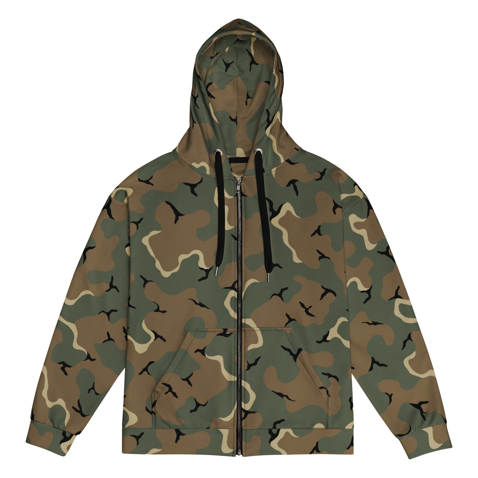 American MERDC Vehicle Woodland CAMO Unisex Zip Hoodie - 2XS