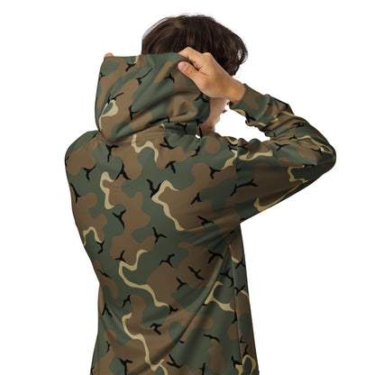 American MERDC Vehicle Woodland CAMO Unisex Zip Hoodie