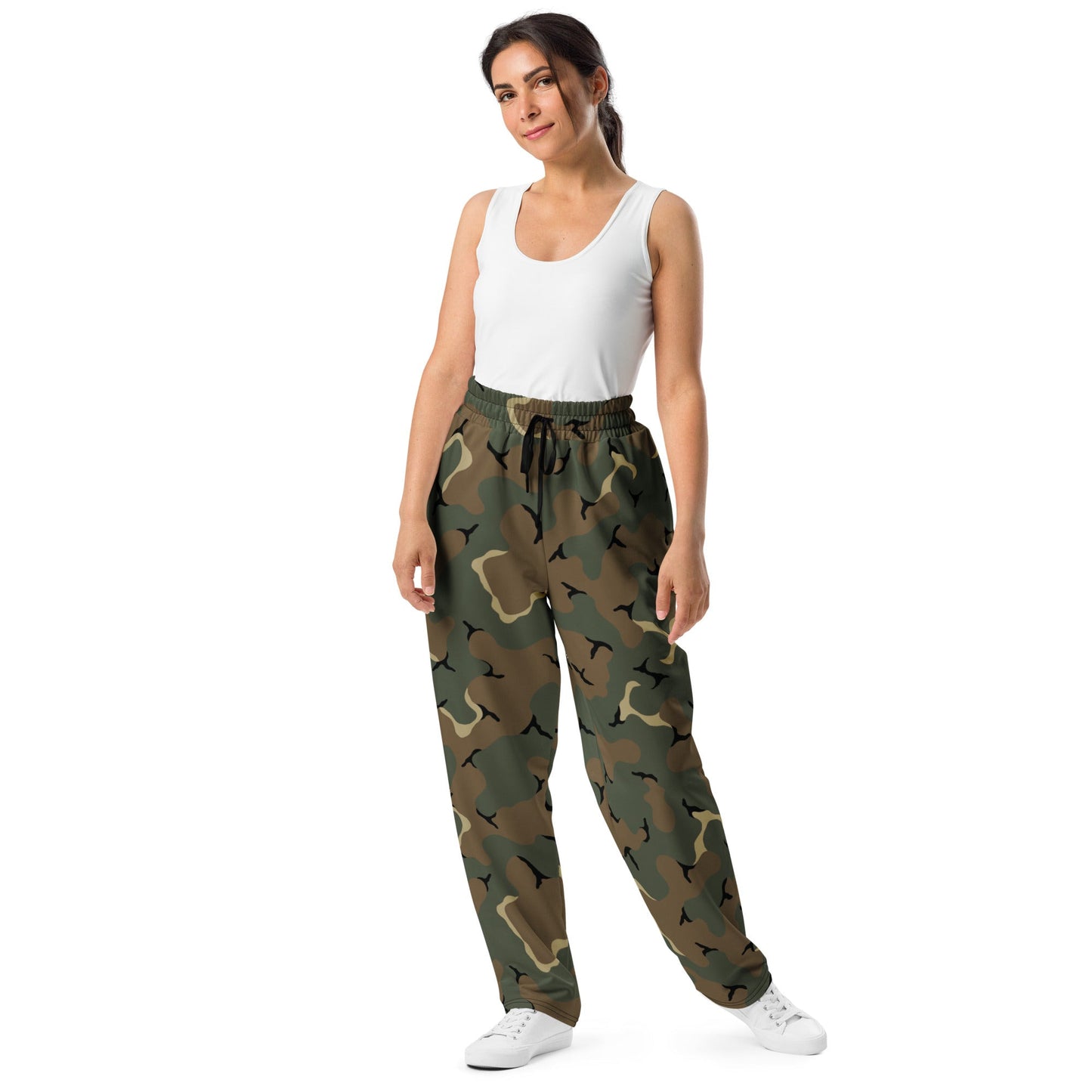 American MERDC Vehicle Woodland CAMO Unisex Wide-Leg Joggers