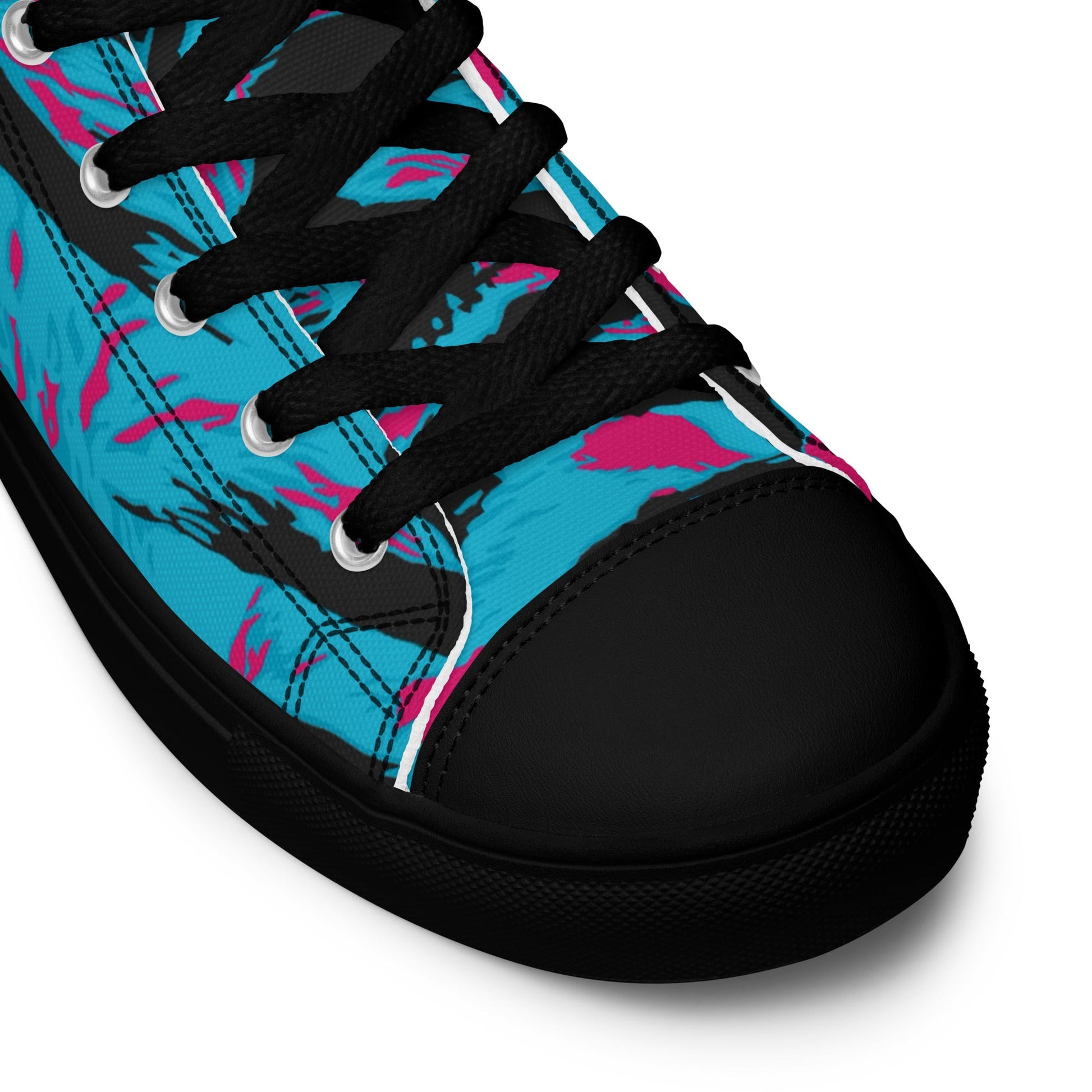 American Miami Vice Tiger Stripe CAMO Mens High-Top Canvas Shoes