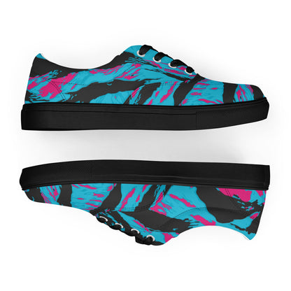American Miami Vice Tiger Stripe CAMO Mens Lace-Up Canvas Shoes - Lace-up