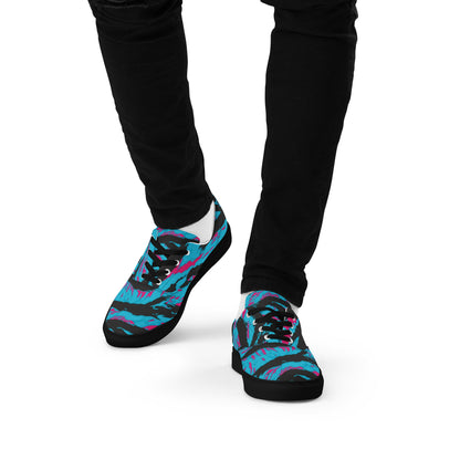 American Miami Vice Tiger Stripe CAMO Mens Lace-Up Canvas Shoes - Lace-up