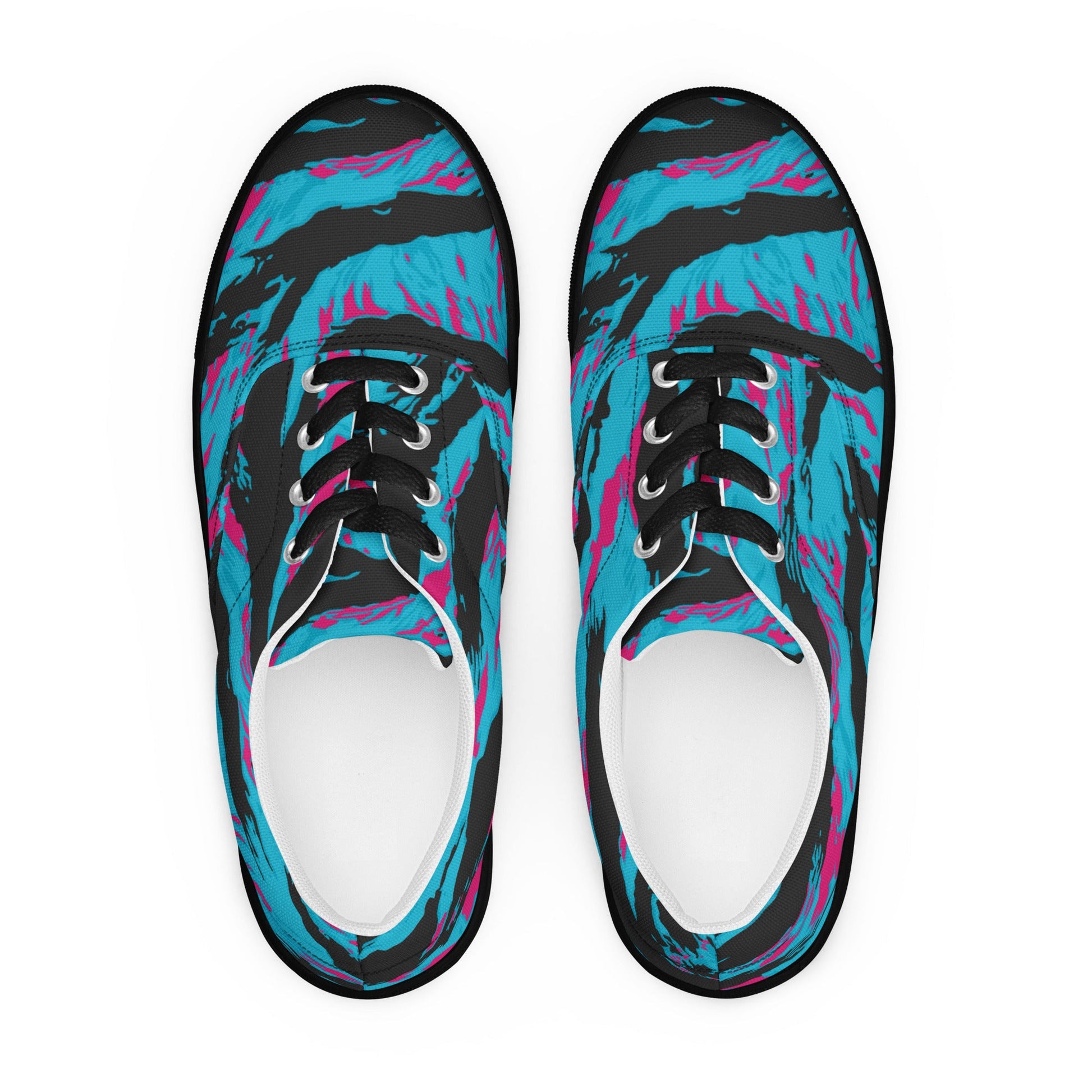 American Miami Vice Tiger Stripe CAMO Mens Lace-Up Canvas Shoes - Lace-up
