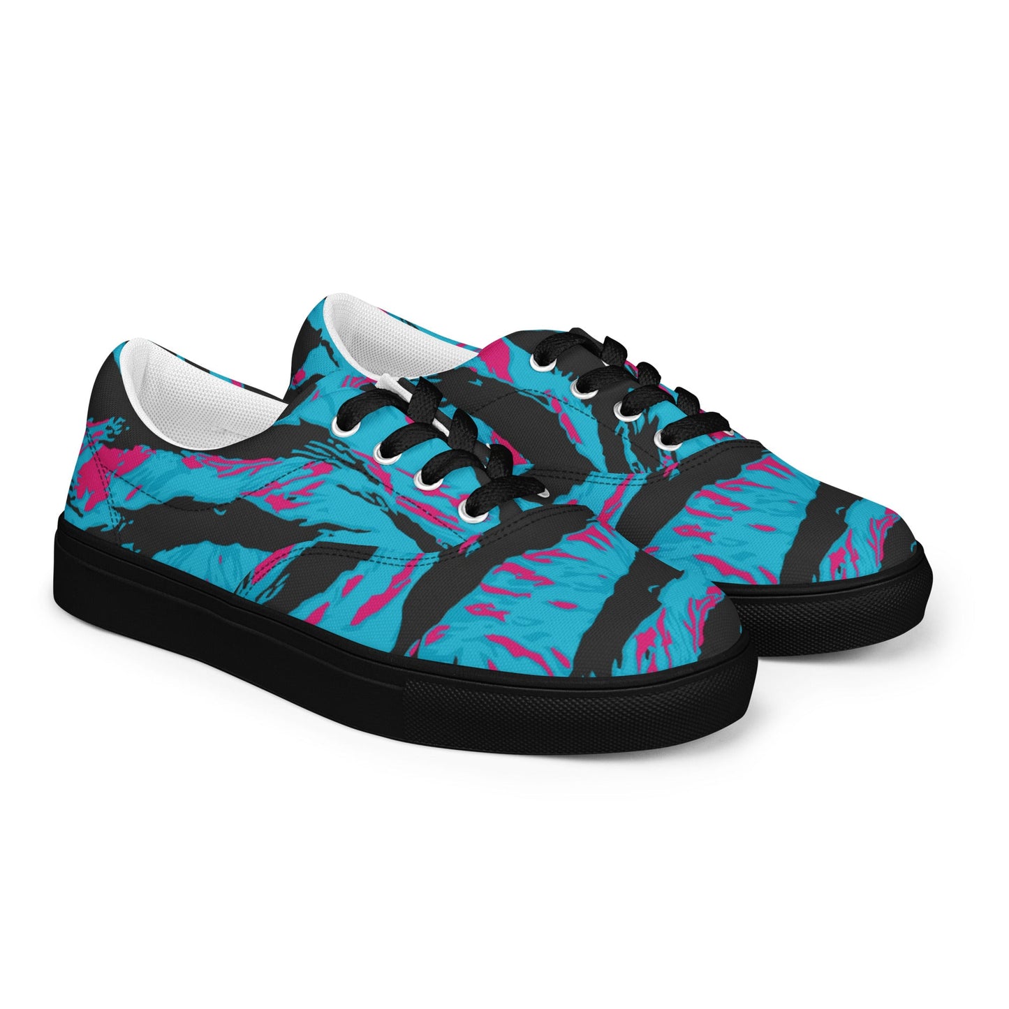 American Miami Vice Tiger Stripe CAMO Mens Lace-Up Canvas Shoes - Lace-up