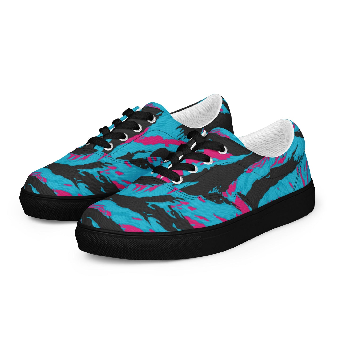 American Miami Vice Tiger Stripe CAMO Mens Lace-Up Canvas Shoes - Lace-up