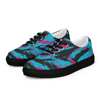 American Miami Vice Tiger Stripe CAMO Mens Lace-Up Canvas Shoes - Lace-up