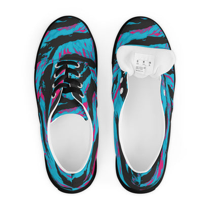 American Miami Vice Tiger Stripe CAMO Mens Lace-Up Canvas Shoes - Lace-up