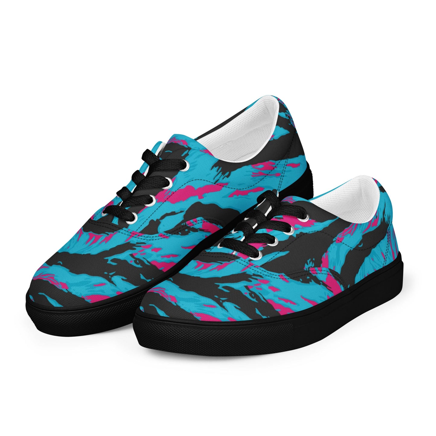 American Miami Vice Tiger Stripe CAMO Mens Lace-Up Canvas Shoes - Lace-up