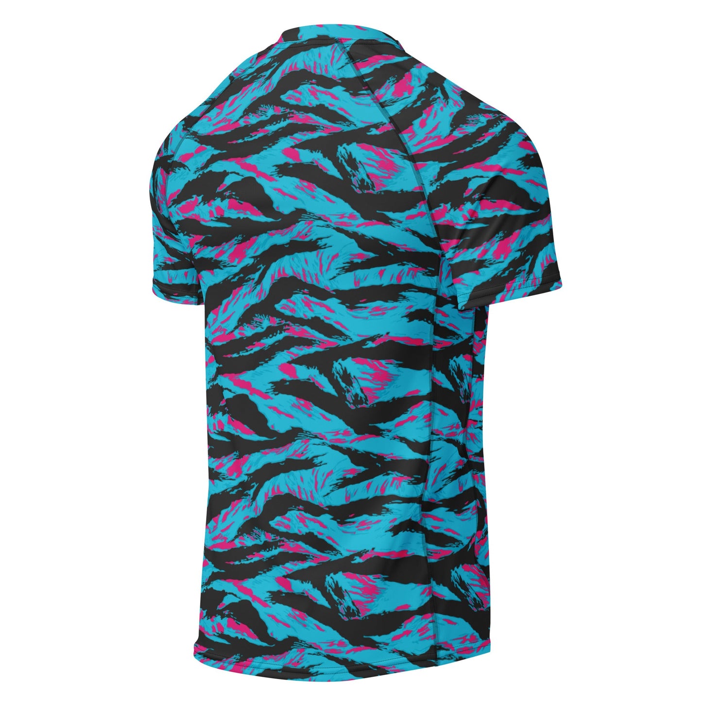 American Miami Vice Tiger Stripe CAMO Mens Short-Sleeve Rash Guard