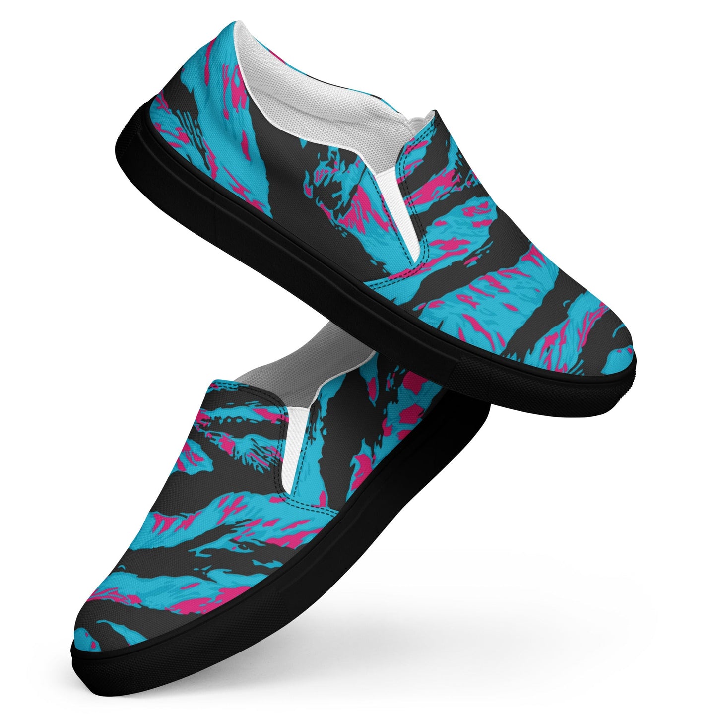 American Miami Vice Tiger Stripe CAMO Mens Slip-On Canvas Shoes
