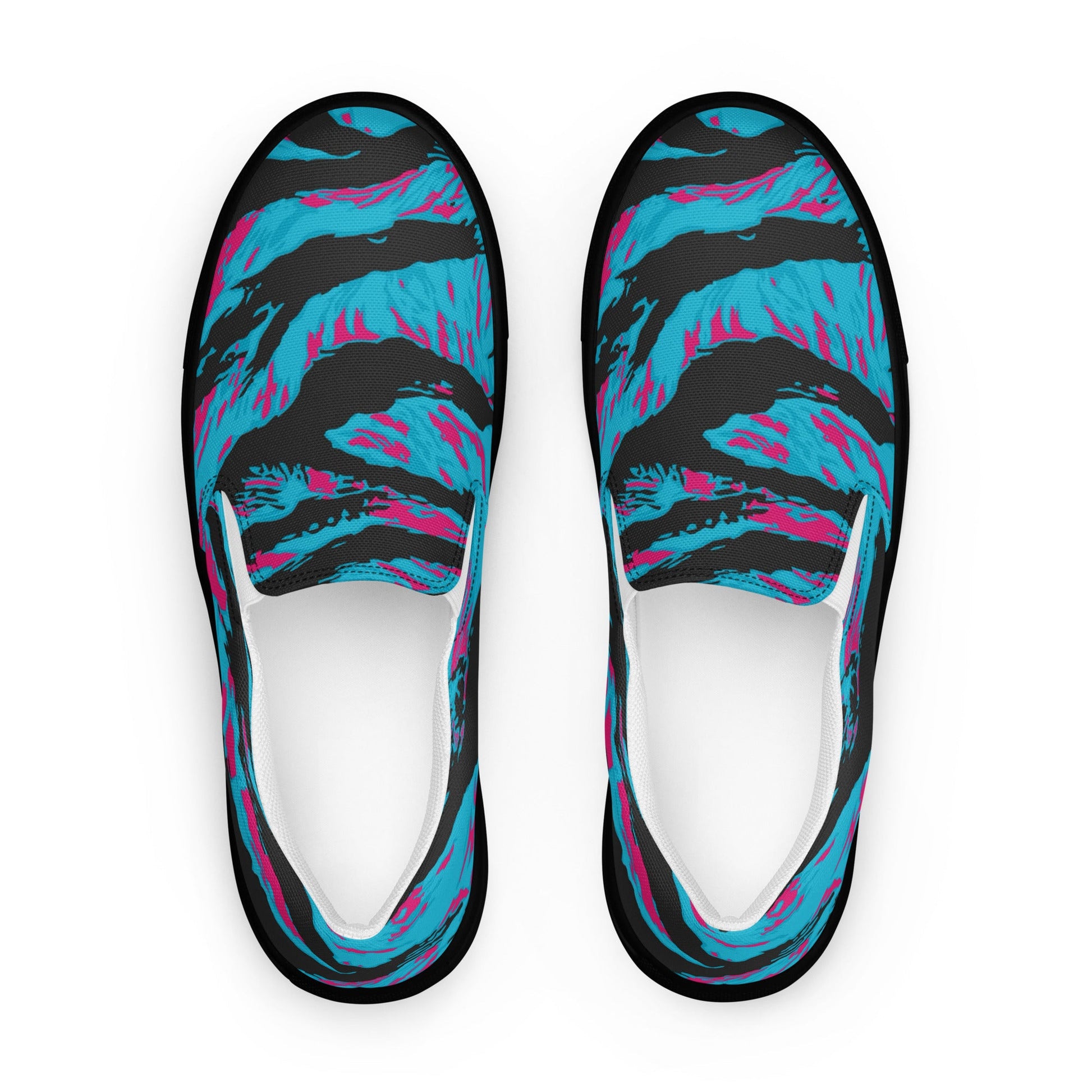American Miami Vice Tiger Stripe CAMO Mens Slip-On Canvas Shoes
