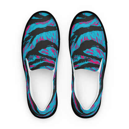 American Miami Vice Tiger Stripe CAMO Mens Slip-On Canvas Shoes