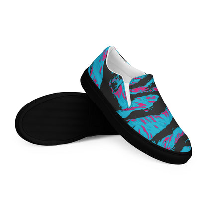 American Miami Vice Tiger Stripe CAMO Mens Slip-On Canvas Shoes