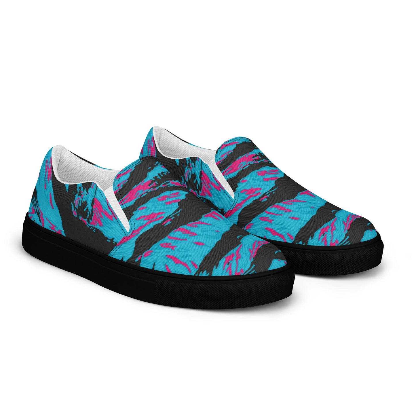American Miami Vice Tiger Stripe CAMO Mens Slip-On Canvas Shoes