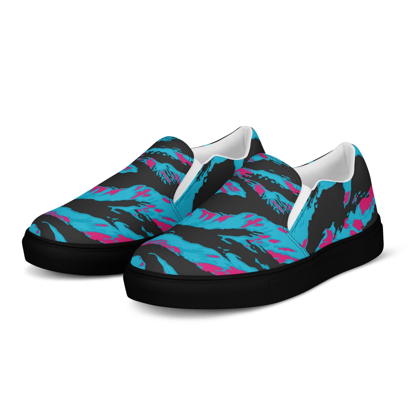 American Miami Vice Tiger Stripe CAMO Mens Slip-On Canvas Shoes