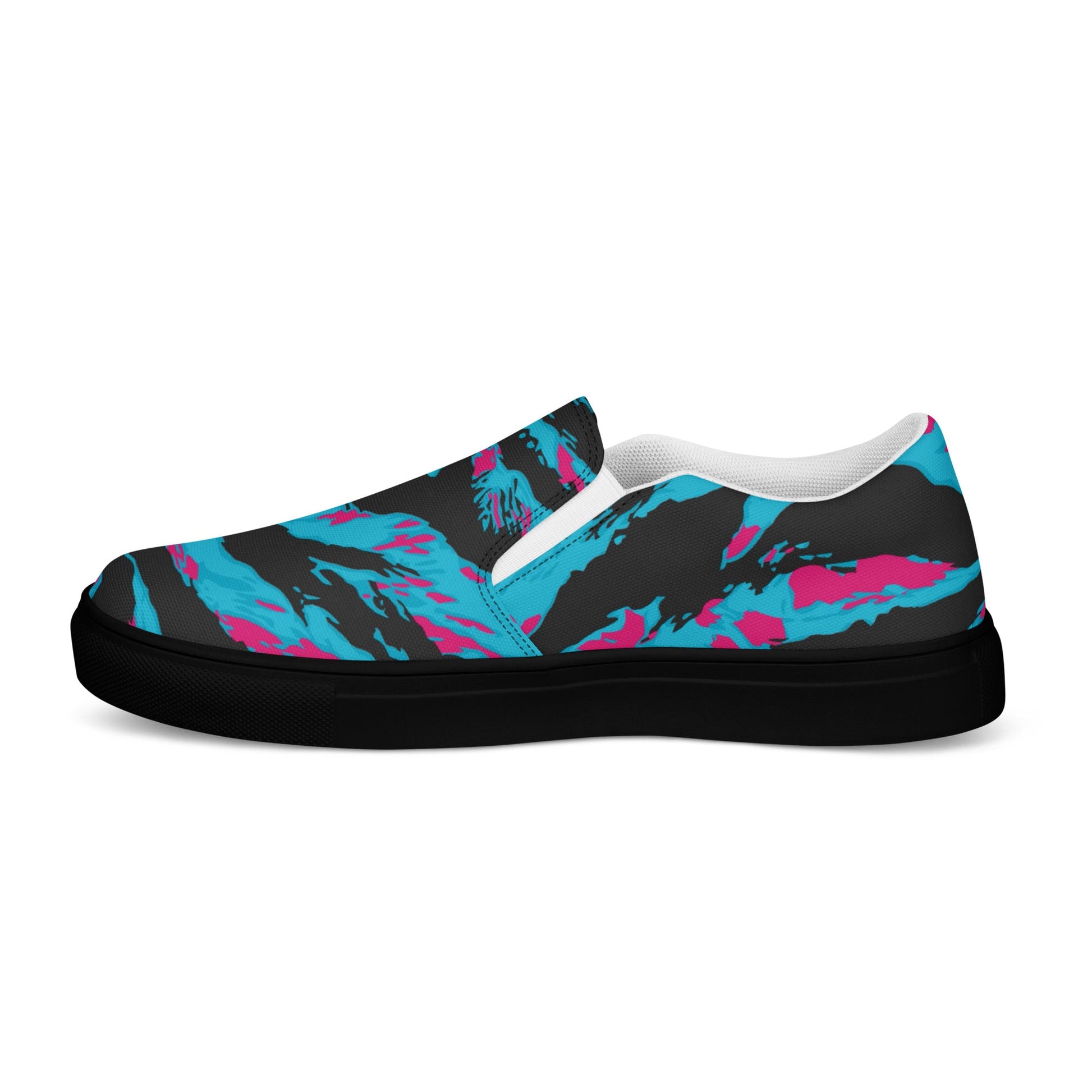 American Miami Vice Tiger Stripe CAMO Mens Slip-On Canvas Shoes