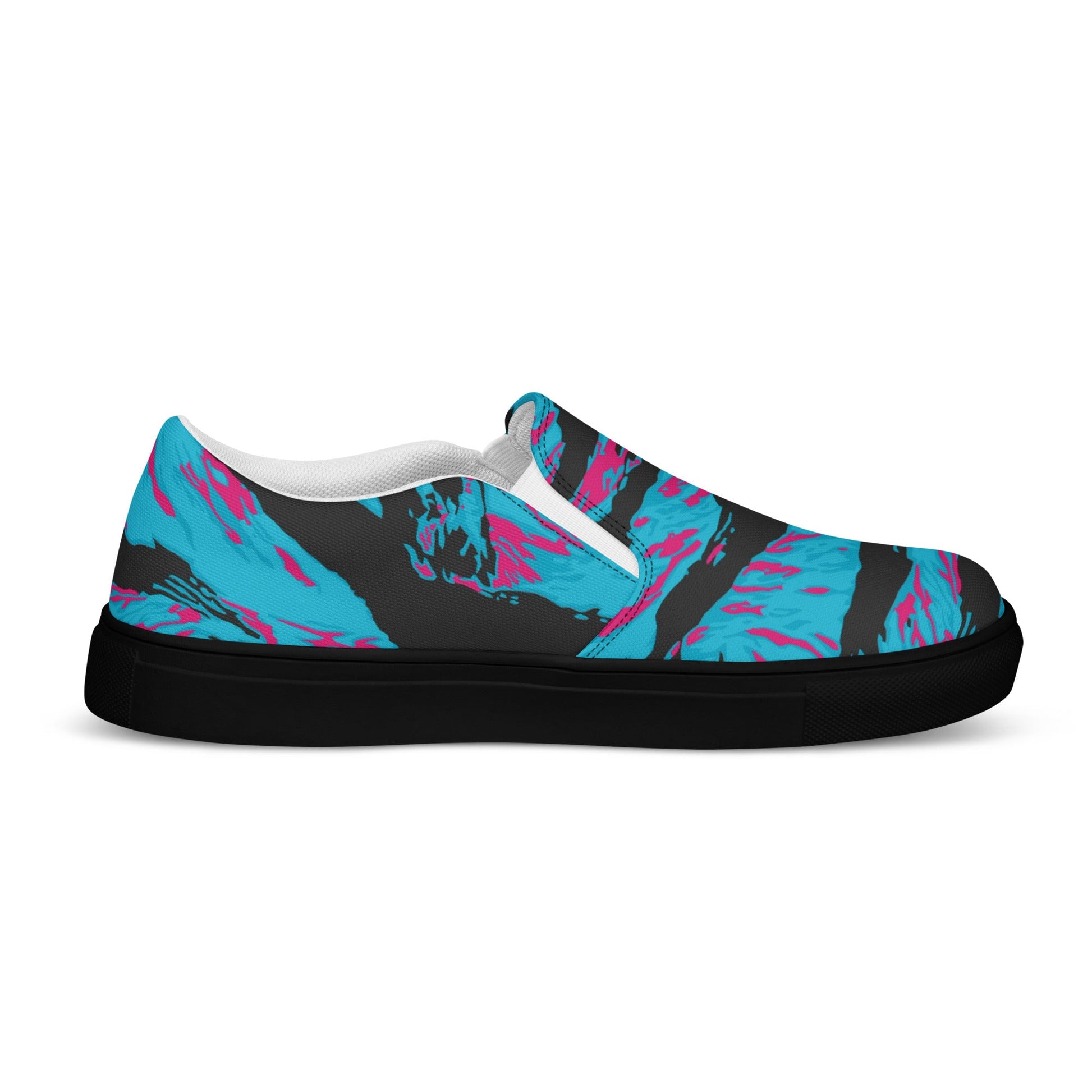 American Miami Vice Tiger Stripe CAMO Mens Slip-On Canvas Shoes