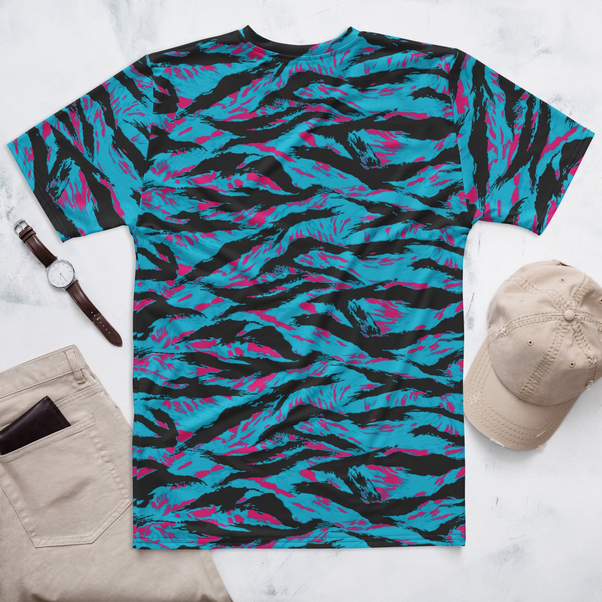 American Miami Vice Tiger Stripe CAMO Mens T-Shirt