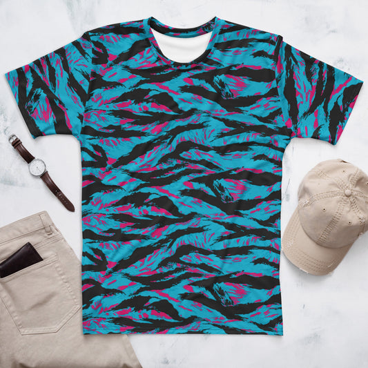 American Miami Vice Tiger Stripe CAMO Mens T-Shirt - XS